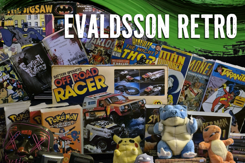 Retro i alla kategorier. Spel, Dvd & Vhs, actionfigurer, serietidningar.  Manga serier, spel konsoller och annat smått och gott.